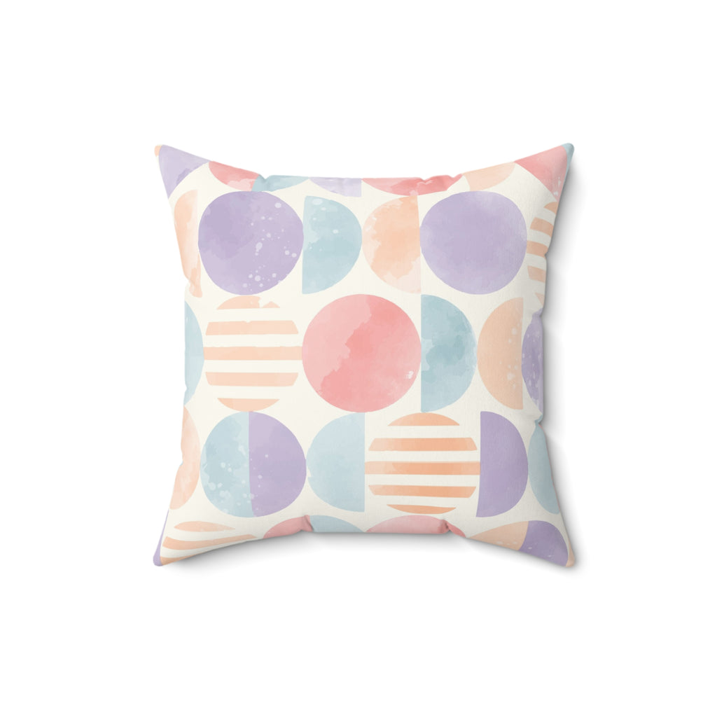 Pastel Geometric Pattern Pillow for Cozy Decor