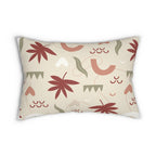 Boho Leaf Lumbar Pillow - Cozy Decorative Cushion for Home