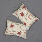 Boho Leaf Lumbar Pillow - Cozy Decorative Cushion for Home